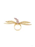 Lydia Courteille Dragonfly Diamond And Sapphire Ring