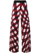 Mrz Flared Checked Trousers