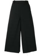 Masnada Wide Leg Cropped Pants - Black