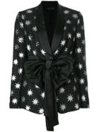 Christian Pellizzari Star Embellished Bow Tie Blazer - Black