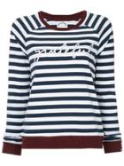 The Upside Striped Logo Sweater - Blue