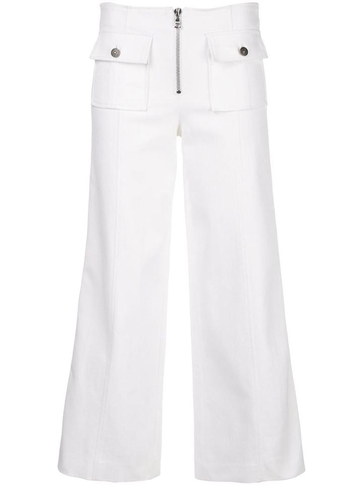 Cinq A Sept Wide-leg Cropped Trousers - White