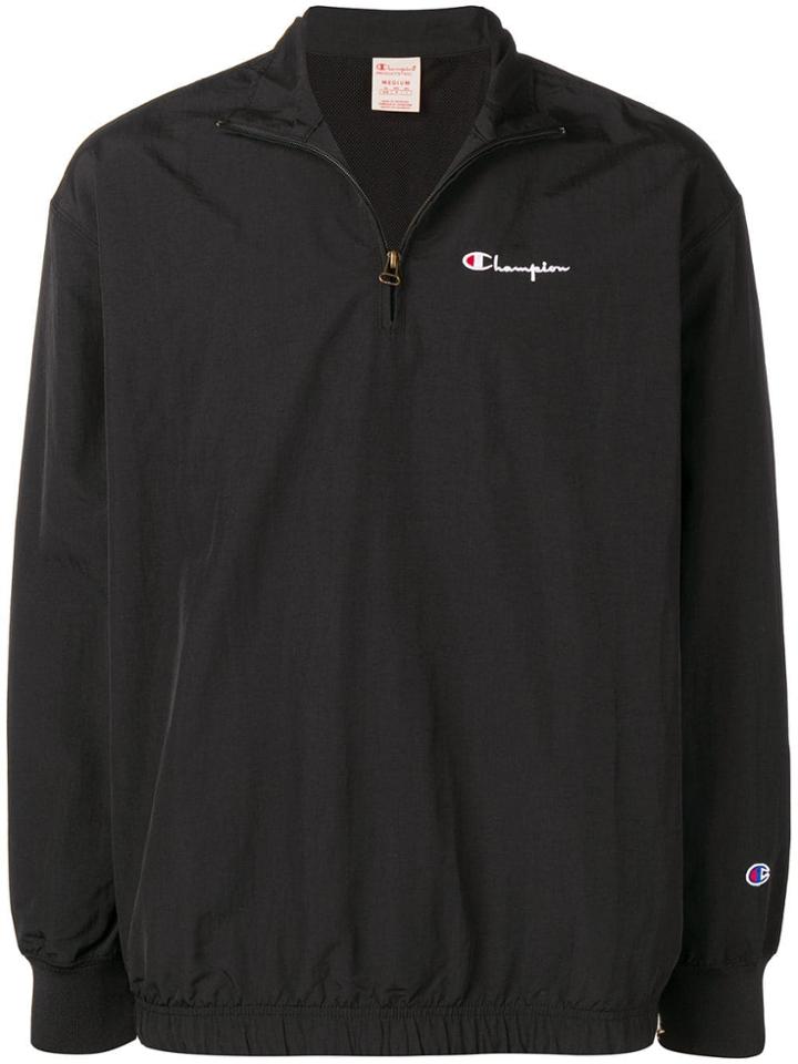 Champion Zip Front Pullover - Black