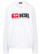 Diesel Denim Vision Logo Hoodie - White