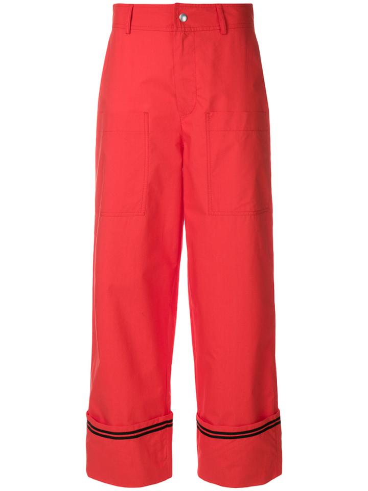 Philosophy Di Lorenzo Serafini Cropped Straight Trousers - Red