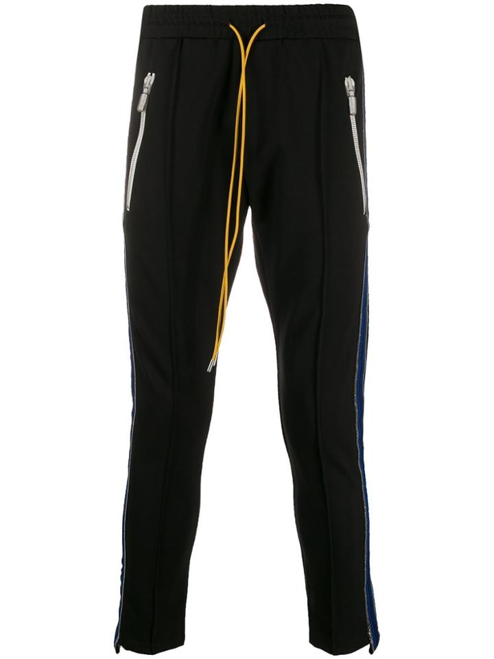 Rhude Side Striped Track Pants - Black