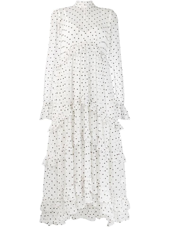 Zimmermann Dot Long Dress - White