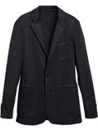 Burberry Slim Fit Linen Cotton Tailored Jacket - Grey