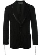 Di Liborio Panelled Blazer, Men's, Size: 50, Black, Suede