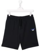 Emporio Armani Kids Logo Shorts - Blue