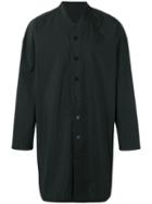 D.gnak Long V-neck Shirt, Men's, Size: 50, Black, Cotton/nylon