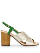 Chie Mihara Colour Block Sandals - Gold