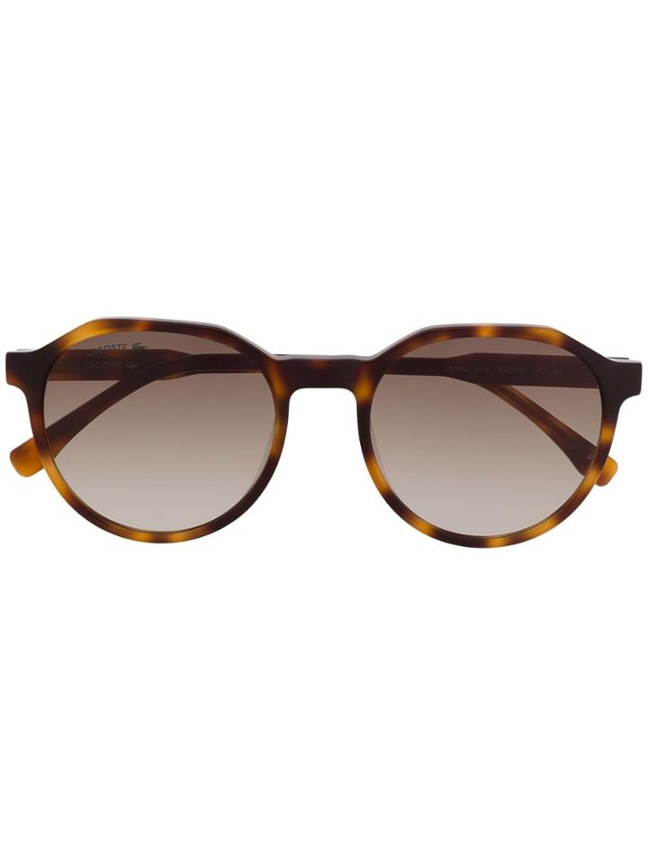 Lacoste Tortoiseshell-effect Sunglasses - Brown