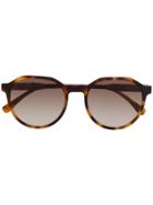 Lacoste Tortoiseshell-effect Sunglasses - Brown