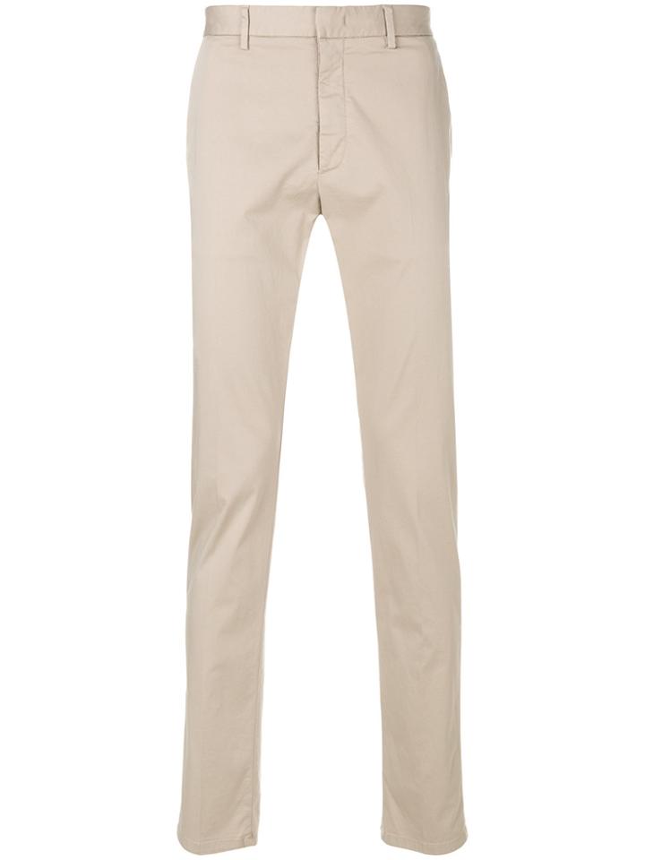 Z Zegna Slim-fit Chino Trousers - Nude & Neutrals