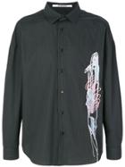 Givenchy Real Eyes Real Lies Slogan Shirt - Green