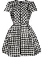 Dice Kayek Structured Houndstooth Dress - Black