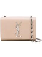 Saint Laurent - 'monogram' Shoulder Bag - Women - Leather/metal - One Size, Nude/neutrals, Leather/metal