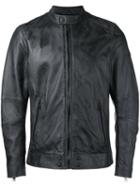 Diesel Zipped Jacket, Men's, Size: Large, Black, Sheep Skin/shearling/polyester