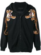 Maharishi Tiger Style Zipped Hoodie - Black