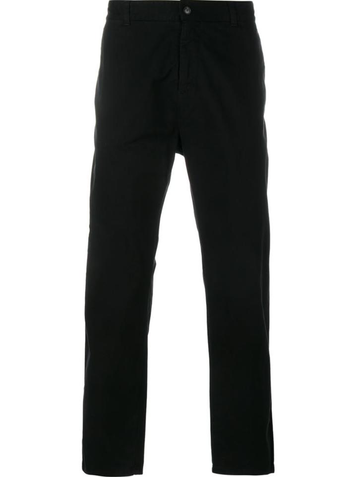 Lot78 Straight Leg Trousers, Men's, Size: 34, Black, Cotton/spandex/elastane