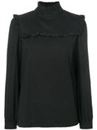 A.p.c. Ruffle Pattern Blouse - Black