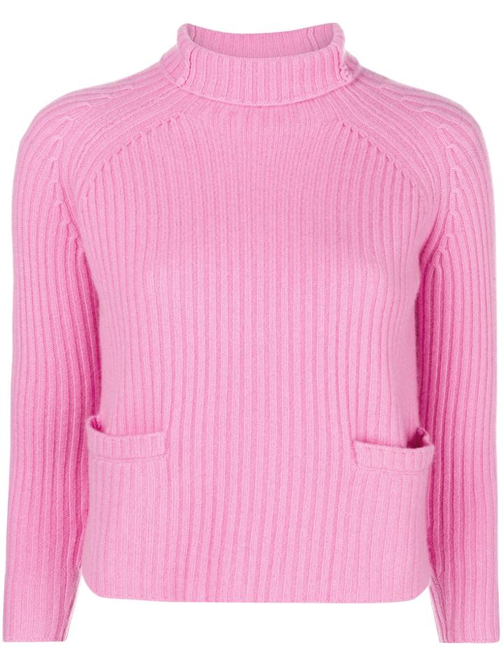 Philo-sofie Ribbed Turtle-neck Sweater - Pink & Purple