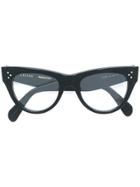 Celine Eyewear Cat Eye Frame Glasses - Black