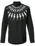 Neil Barrett Lightning Shirt, Men's, Size: 40, Black, Cotton