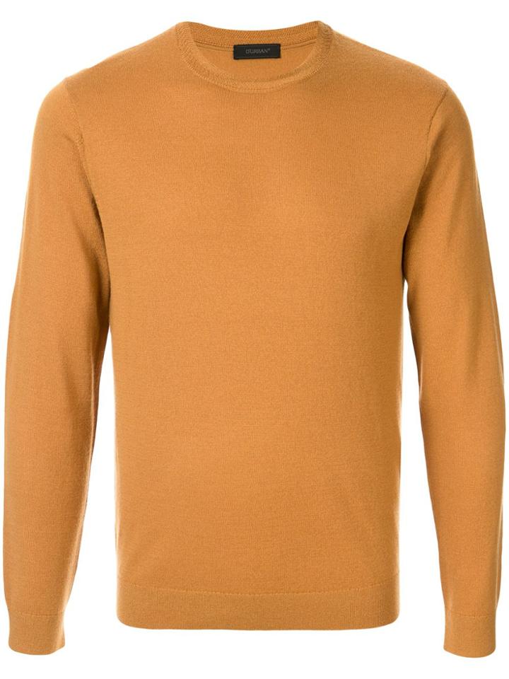 D'urban Crew Neck Slim-fit Jumper - Yellow
