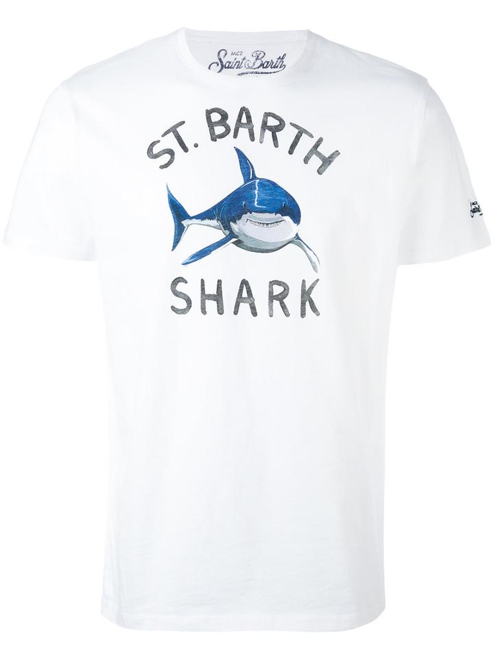 Mc2 Saint Barth - Shark Print T-shirt - Men - Cotton - Xl, White, Cotton