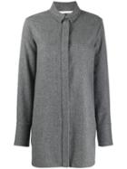 Jil Sander Oversized Wool Blend Shirt - Grey