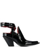 Maison Margiela Varnished Cut-off Boots - Black