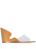 By Far Greta Mule Wedges - Brown