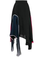 Jw Anderson Asymmetric Panelled Skirt - Black