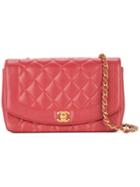 Chanel Pre-owned Diana Quilted Shoulder Bag - Red