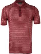 Roberto Collina Striped Polo Shirt - Red