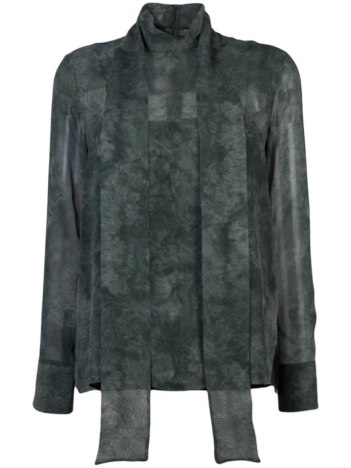Akris Sheer Fade Effect Blouse - Green