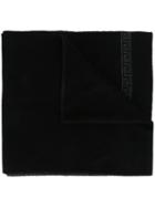 Versace Medusa Greca Scarf, Men's, Black, Silk/wool