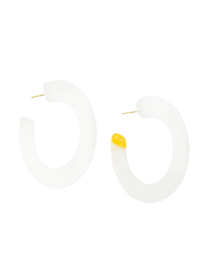 Cult Gaia Oversized Hoop Earrings - White