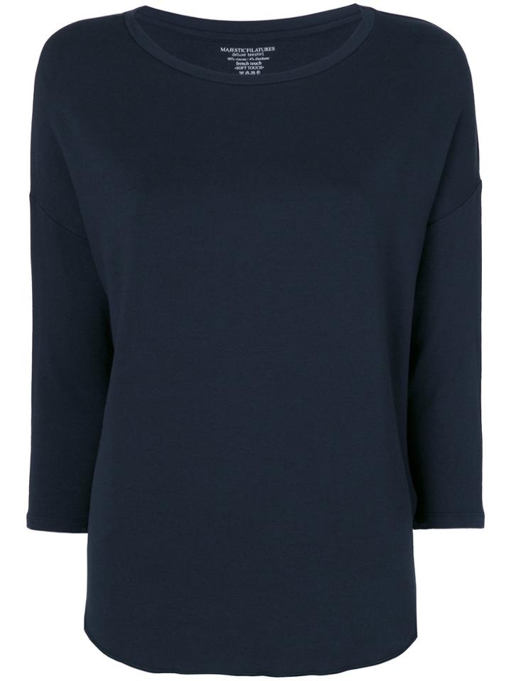 Majestic Filatures Three Quarter Sleeve T-shirt - Blue