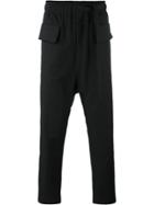 Damir Doma Drop-crotch Cropped Trousers - Black