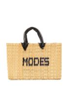 Folkloore Modes Woven Basket Bag - Neutrals