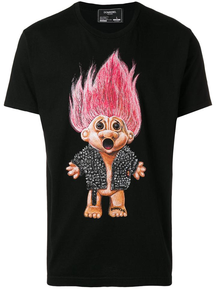 Dom Rebel Troll Print T-shirt - Black