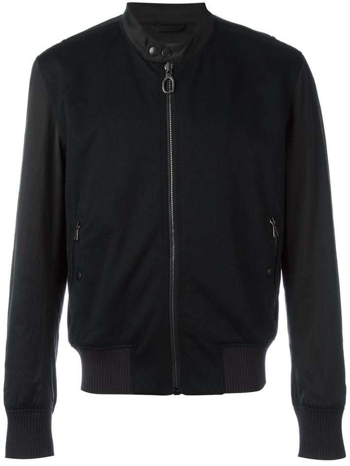 Lanvin Classic Bomber Jacket, Men's, Size: 50, Black, Cotton/viscose/polyester/viscose