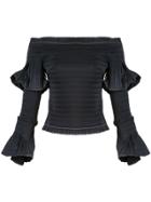 Area Off The Shoulder Top - Black