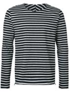 Kazuyuki Kumagai Breton Stripe T-shirt, Men's, Size: 1, Black, Linen/flax/cotton/polyurethane