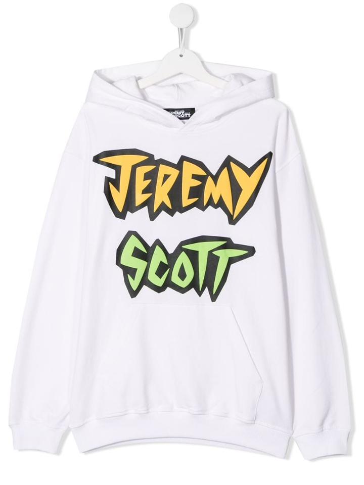 Jeremy Scott Junior Teen Printed Logo Hoodie - White