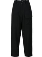 Y's 'out Pocket' Trousers, Women's, Size: 1, Black, Cupro/wool/nylon