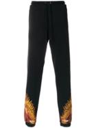 Marcelo Burlon County Of Milan Flame Track Trousers - Black